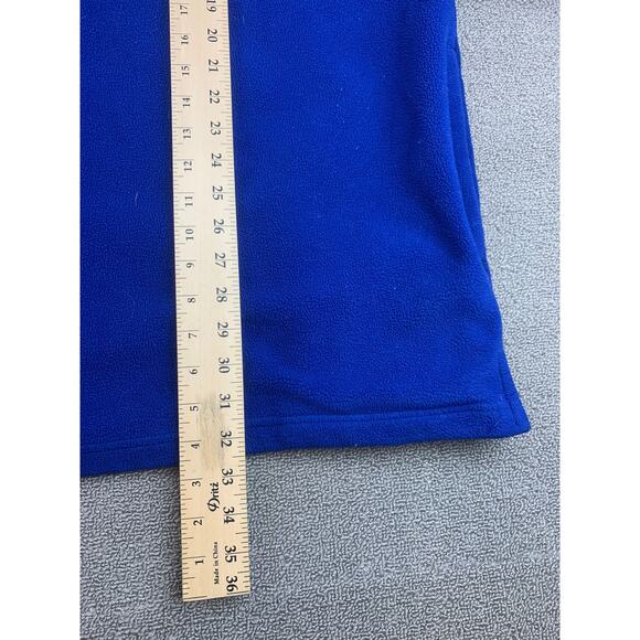 Y2K Reebok Men's XXL Blue NFL New York Giants Quarter Zip Fleece Pullover Jacket - Picture 6 of 10